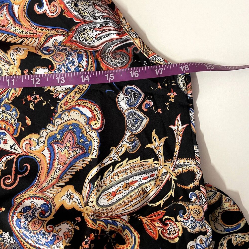 ‼️SOLD‼️SHEIN Vacay Black Paisley Halter Tie-Neck Dress - Picture 8 of 9